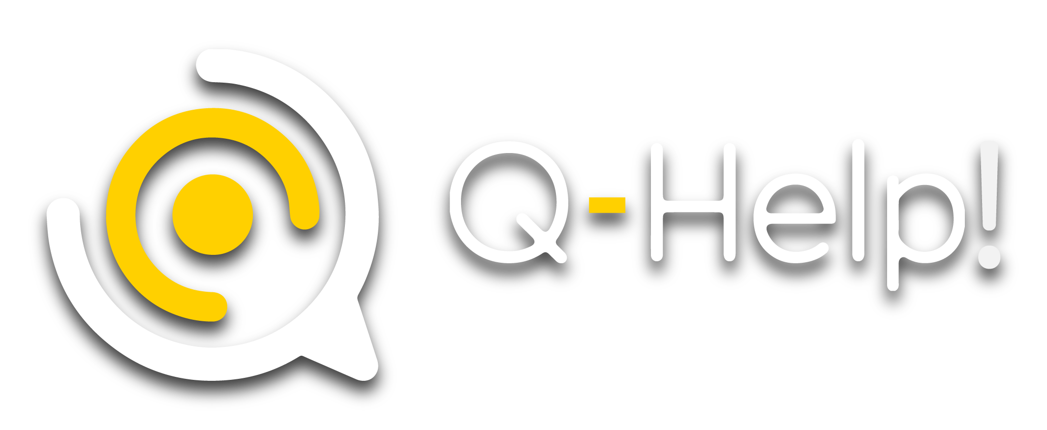 Logotipo Q-Help sombras horizontal